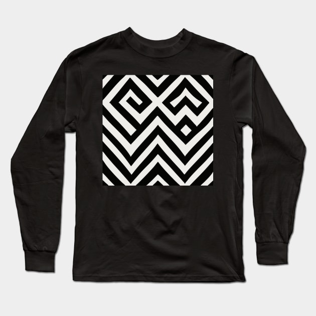 Seamless Geometric Pattern Long Sleeve T-Shirt by hichamArt